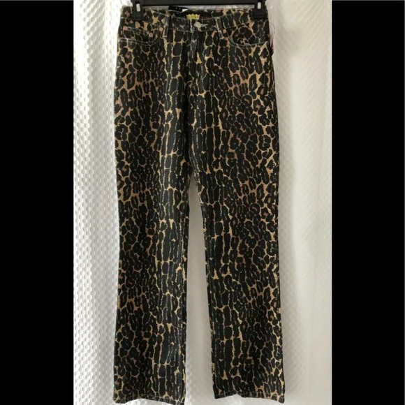 Vintage Todd Oldham High Waist Jeans size 7 Leopard NWT - Picture 2 of 5